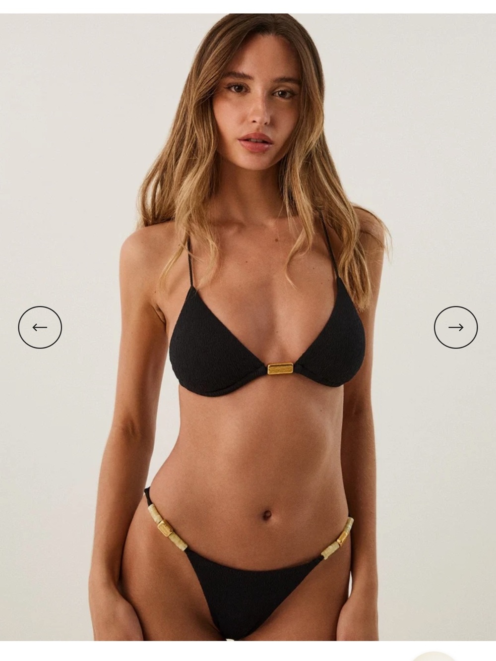 NWT ViX PAULA HERMANNY BIKINI BOTTOMS BROOKE CHEEKY BIKINI BOTTOM BEADED EMBELLI